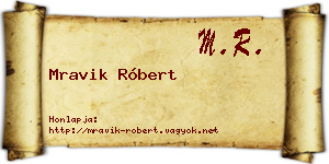 Mravik Róbert névjegykártya