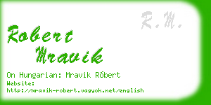 robert mravik business card